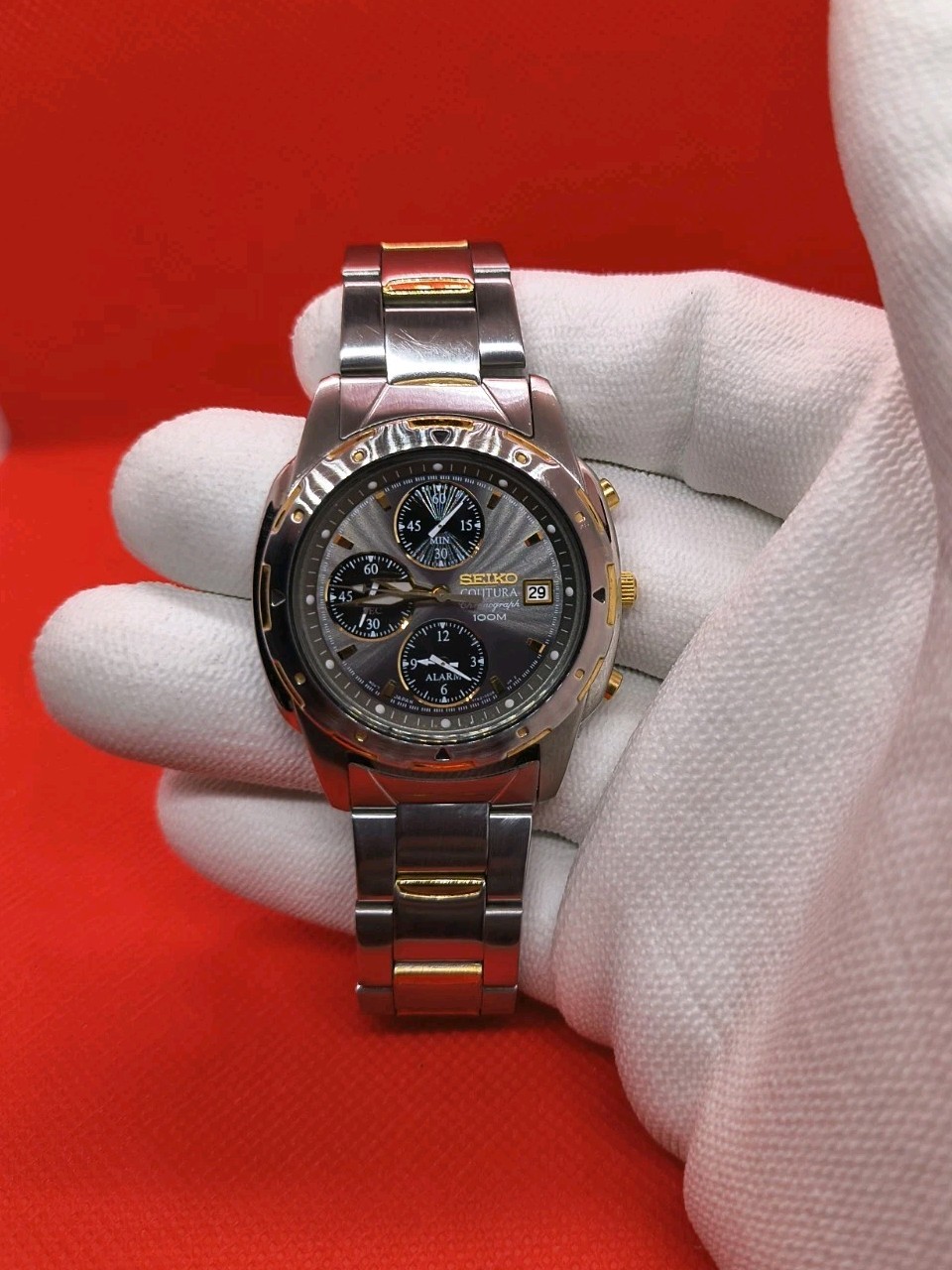 Seiko 7T62-0AE0 Coutura Chronograph Wristwatch 100M Recently Serviced