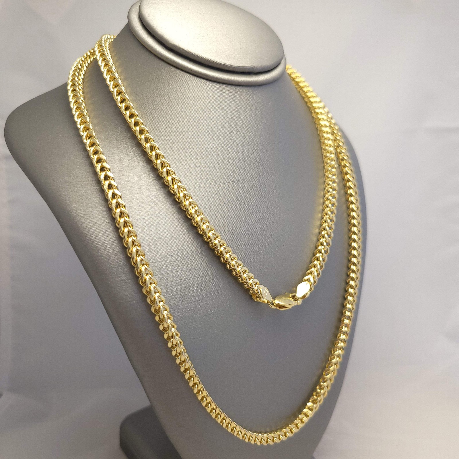 14K YG Hollow Foxtail Chain
