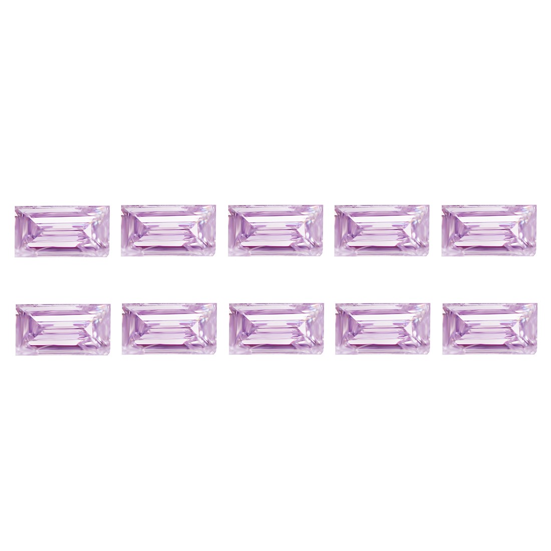 0.09 Ct [10 Pcs Lot] Baguette 1.8 x 0.9 MM Intense Purple Pink Pink Diamond