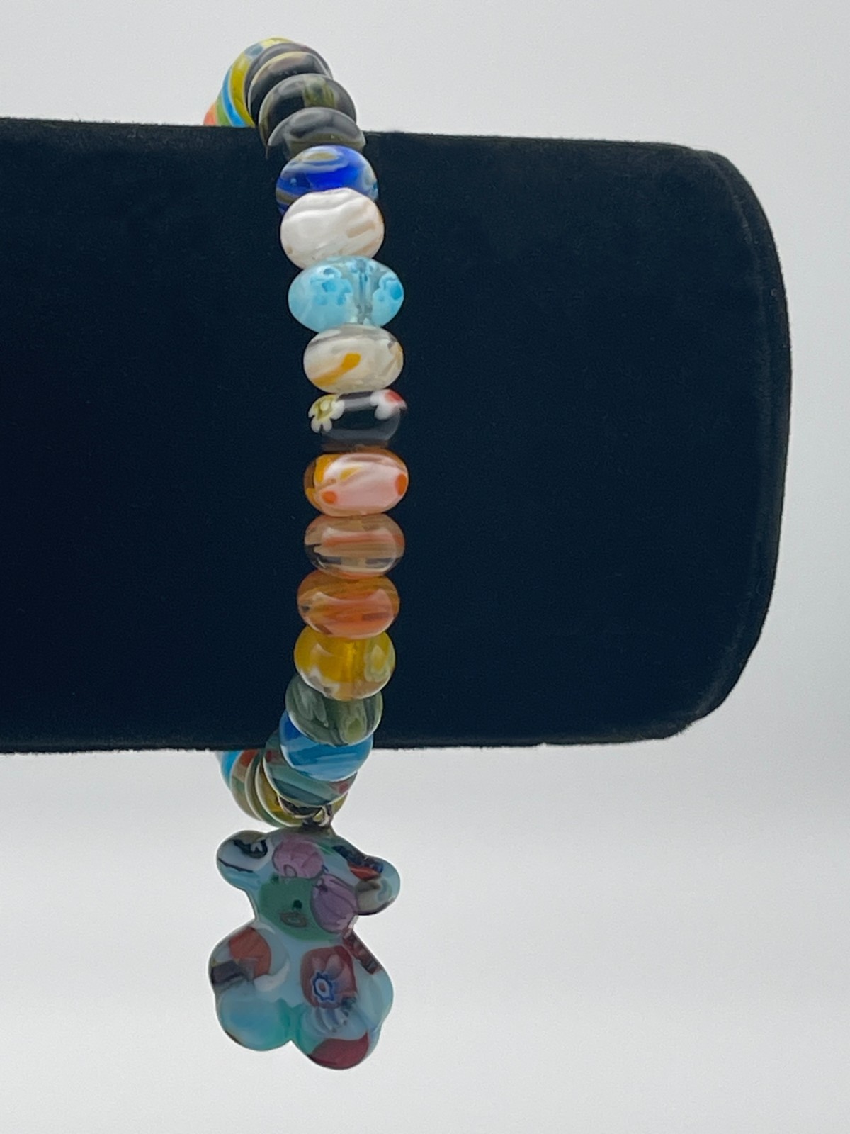Retired TOUS Carnaval Minifiore Bracelet Murano lampwork & millefiori beads RARE
