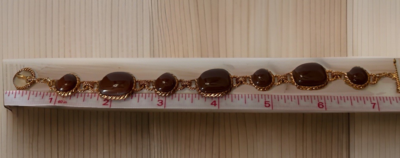 Affinity Gems Chocolate Moon Stone Bracelet 14K Rose Gold-Plated Sterling 925
