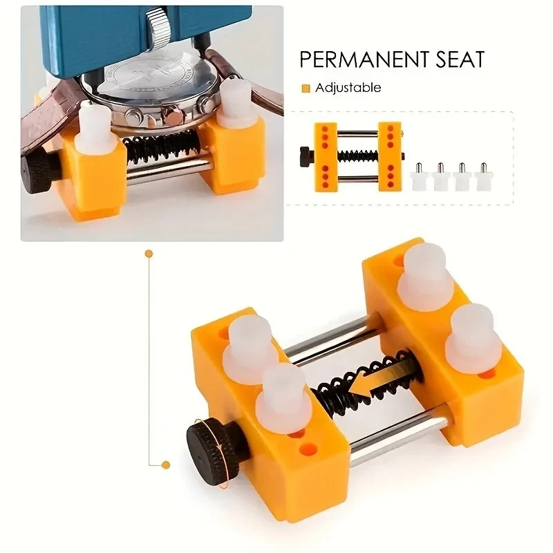 Adjustable Rectangle Watch Back Case Cover Opener Remover Wrench Repair Kit Tool