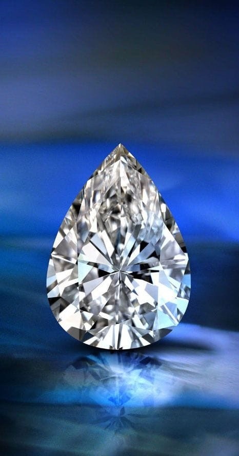 4.30 Ct Loose Moissanite Pear Cut 10 x 12 MM D Color, IF CLARITY Certified