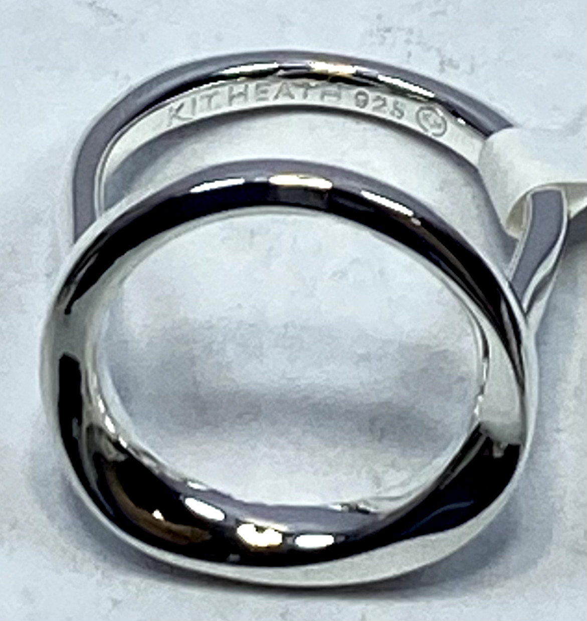 Kit Heath Bevel Cirque Ring Sterling Silver Signed Size 8 NWT