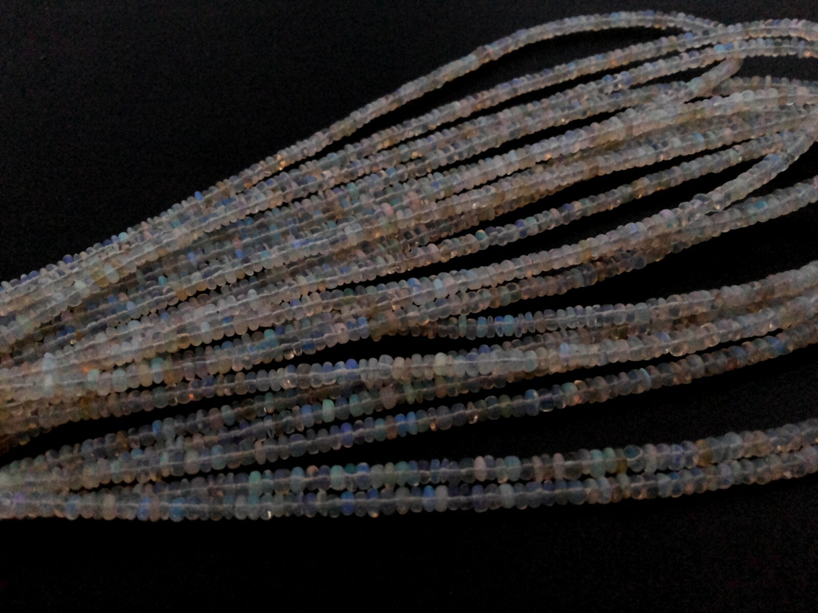 18″inch Strand Genuine Ethiopian Opal Rondelle 2.5-3.5mm Beads, Ethiopian Opal