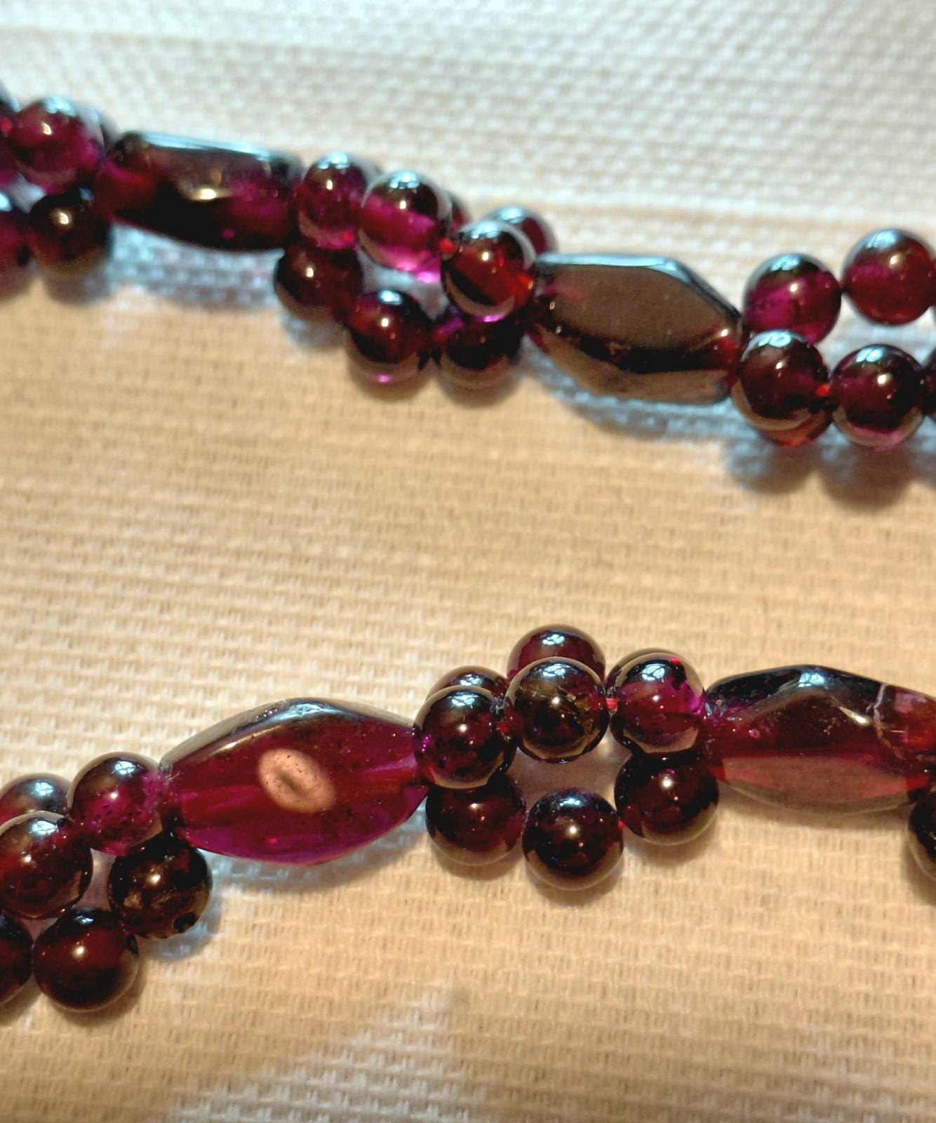 Vintage Natural Red Pyrope Garnet/Almandine Garnet Necklace Grape Clusters…