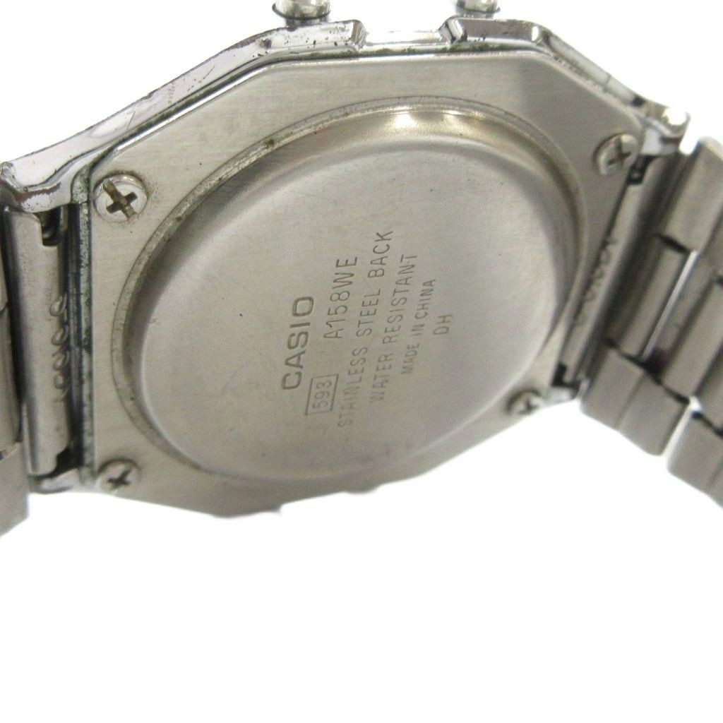 Casio A158WE wristwatch quartz digital watch with calendar silver GY18 MQ fromJA