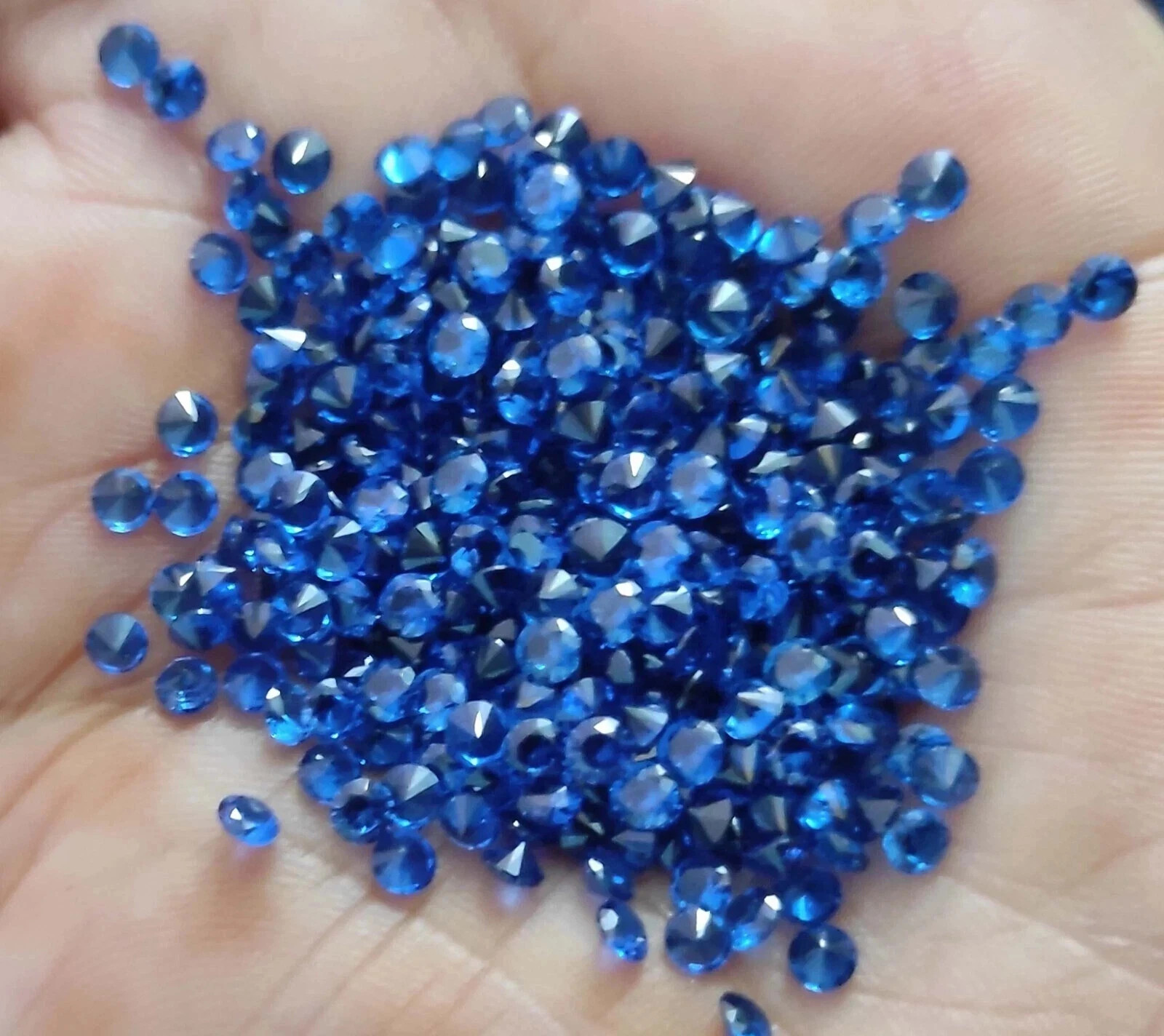 30 Pcs Natural Blue Sapphire 7 mm Round Cut Certified Loose Gemstone Lot+ Gift