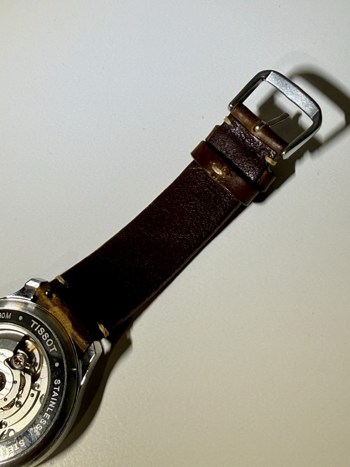 Tissot Heritage Z452 Automatic Watch wSoft Leather Strap (small crystal chipped)