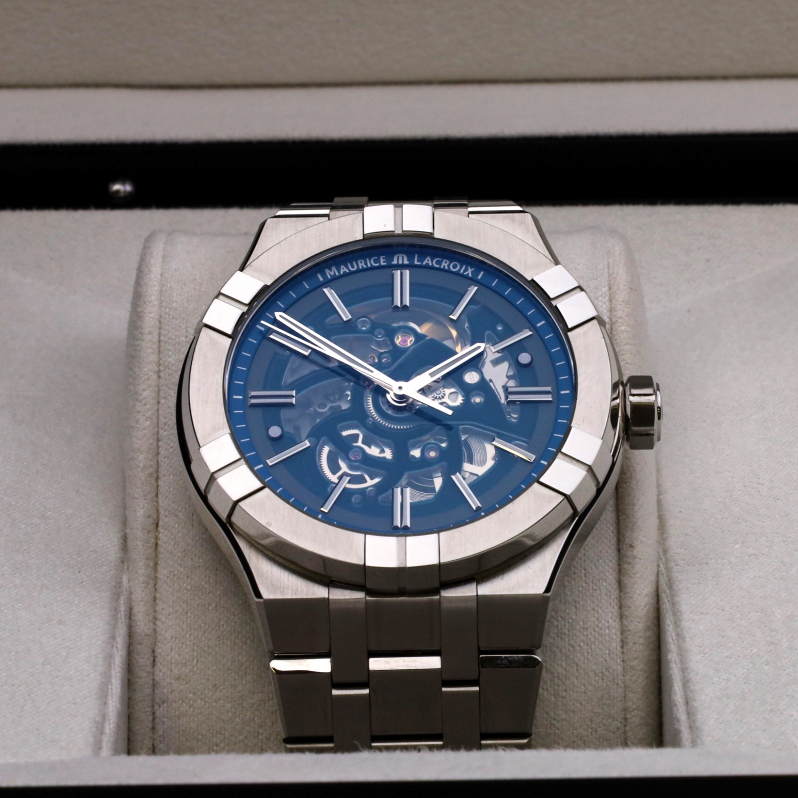 2025 MAURICE LACROIX AIKON SKELETON AI6008-SS00F-031-C UNWORN, Box, Papers