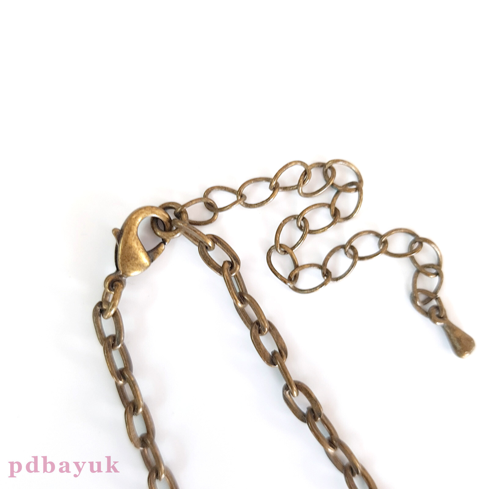 Retro Vintage Style Brown Clear Bead Cluster Boho Necklace 35.5cm 14″ UK ~1725