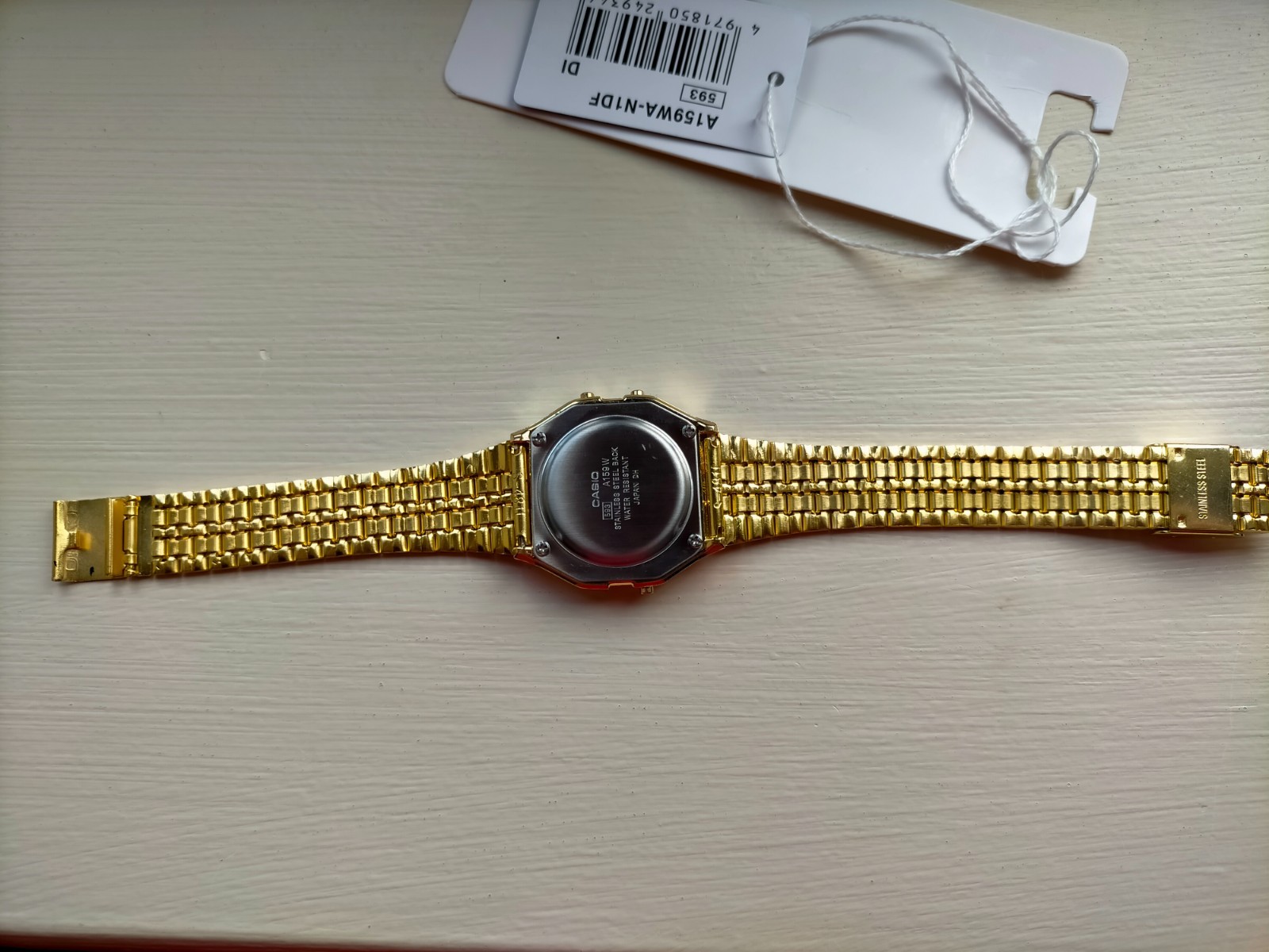 New Casio A159W Digital Classic Retro Stainless Steel Gold Watch UK SELLER