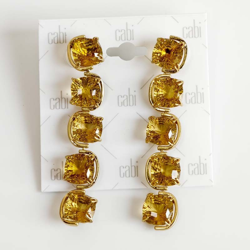 New Cabi Acrylic Statement Drop Earrings Retro Women Party Vacation Jewelry Gift