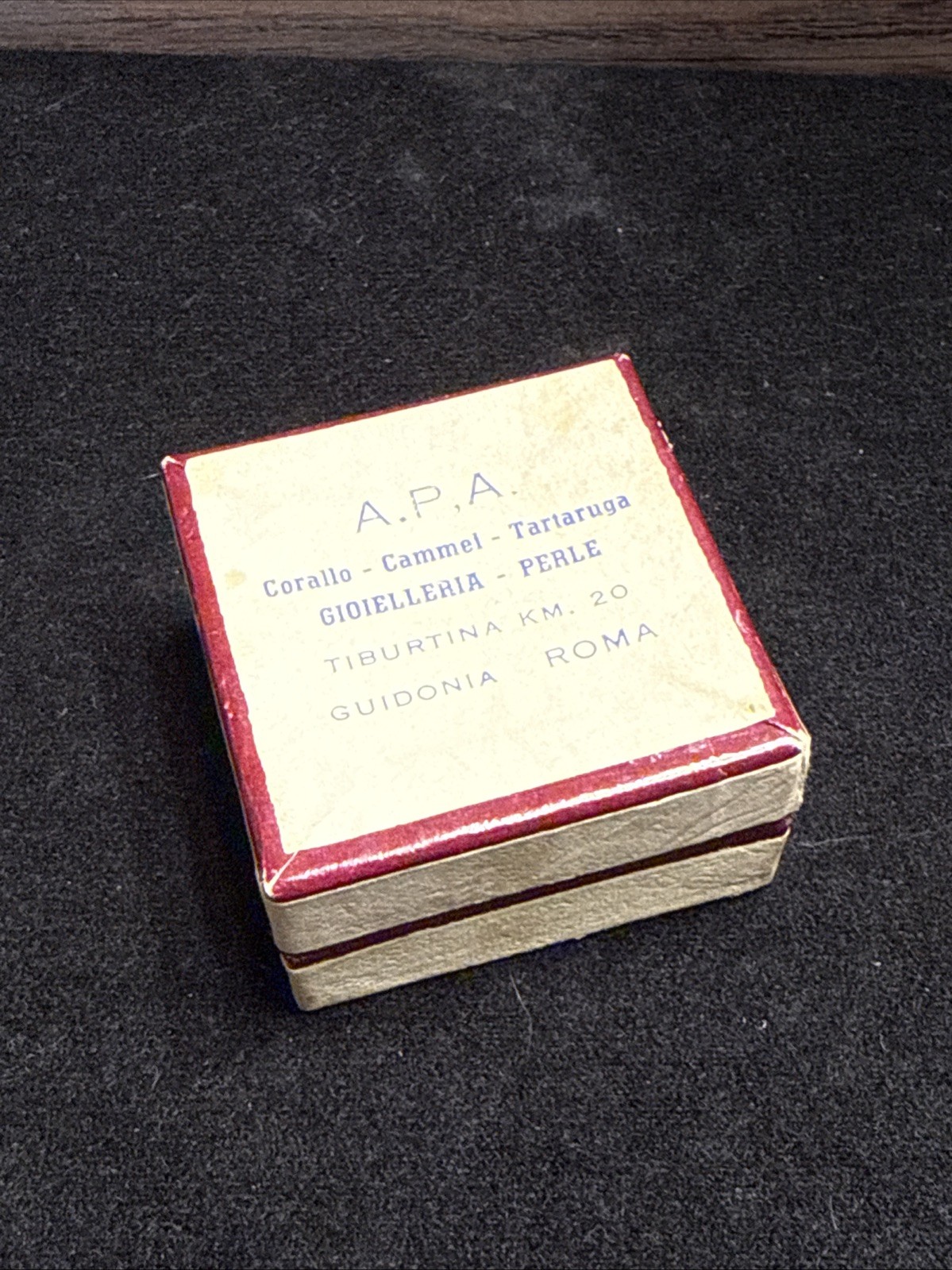 Vintage APA Gioielleria Corallo Cammel Tortuga Perle Jewelry Box Guidonia Roma