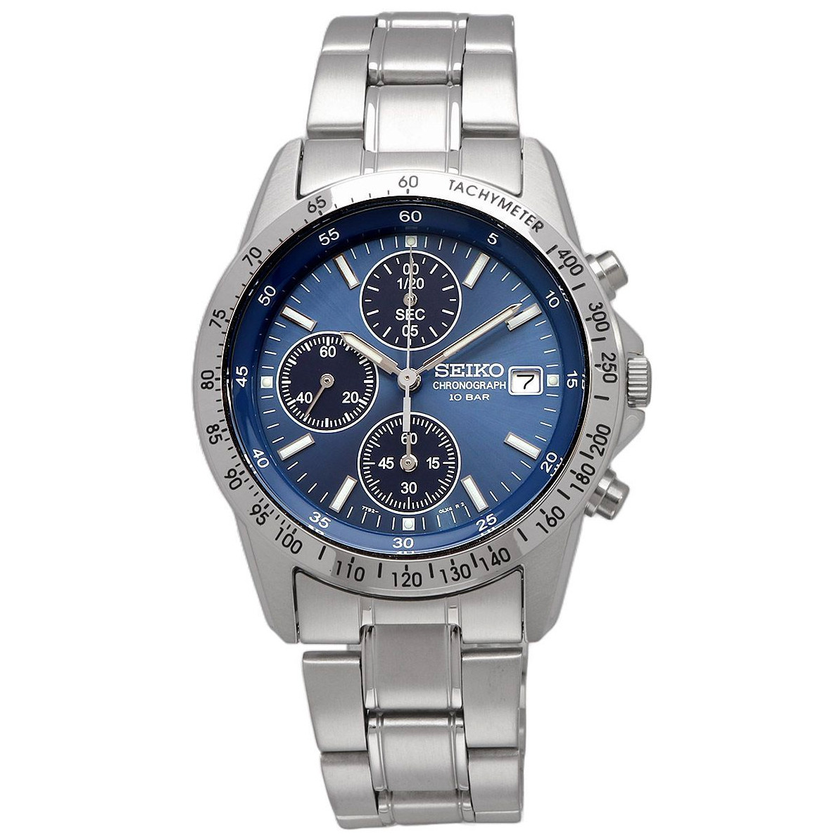 SEIKO SPIRIT SBTQ071 Blue Silver Chronograph Men’s Watch in Box New from Japan