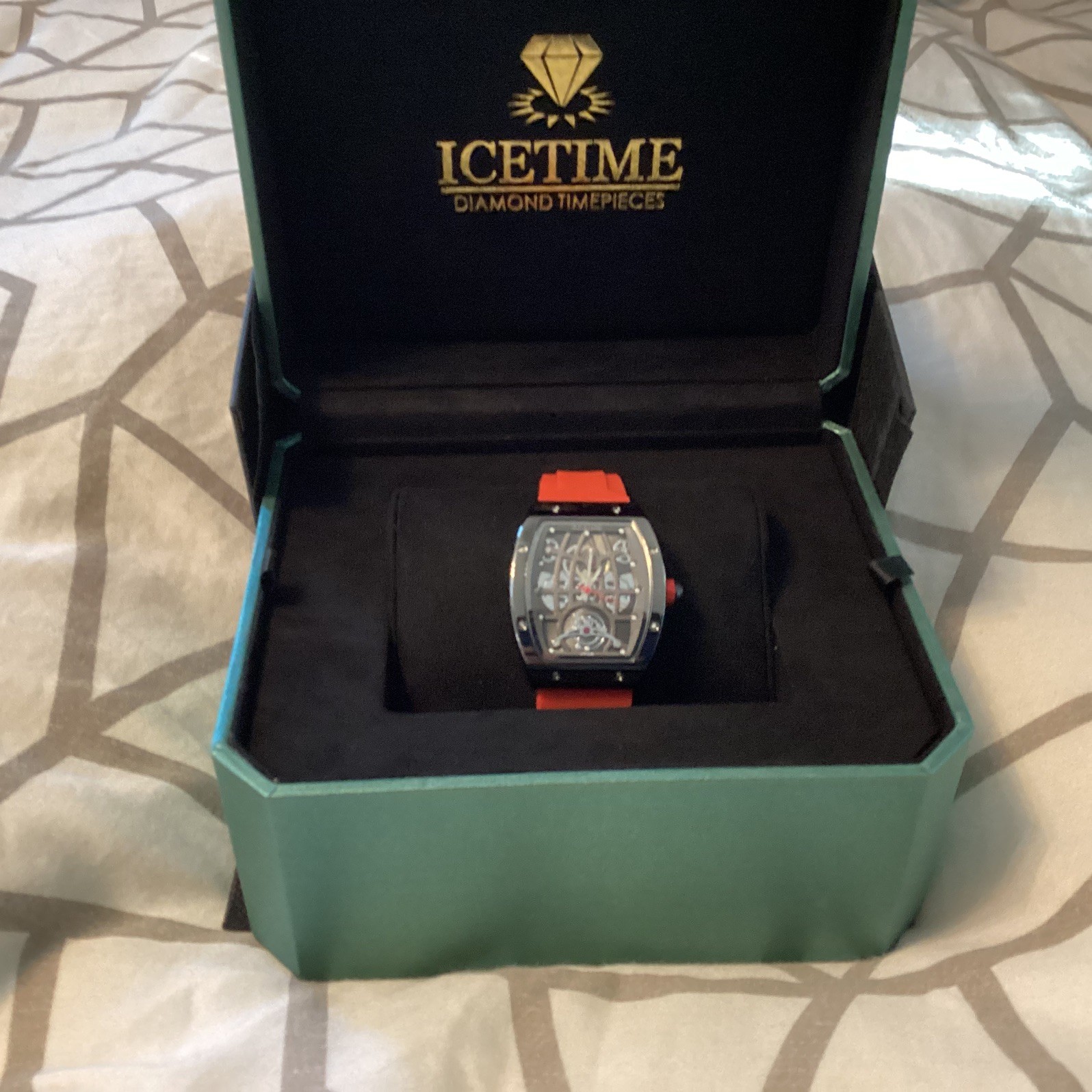 IceTime 33mm Black Dial Steel With 0.10ct Diamonds