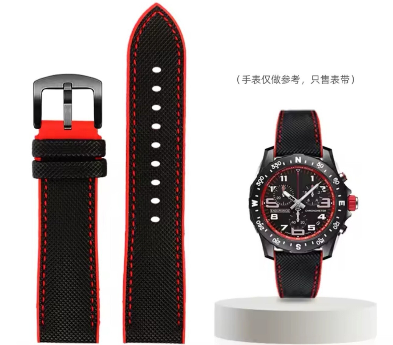 20/21/22/24mm Nylon Pattern Rubber Strap For TAG HEUER F1 Breitling Superocean