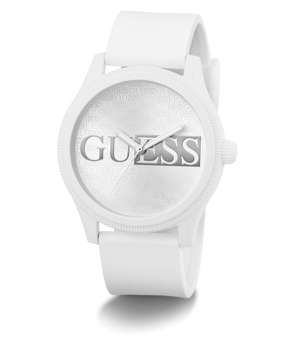 Guess White Mens Analogue Watch Reputation GW0780G1