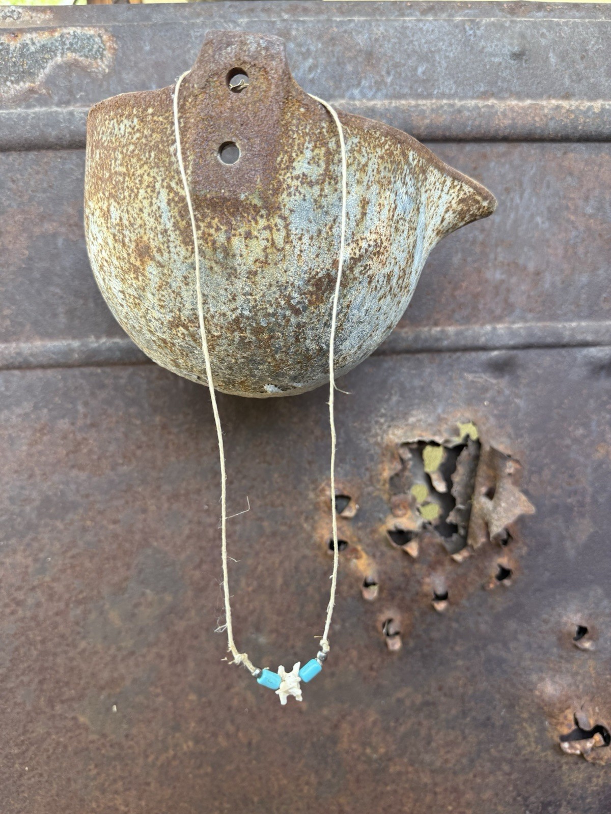 Real Snake Vertebrae Hemp Cord Handmade Necklace