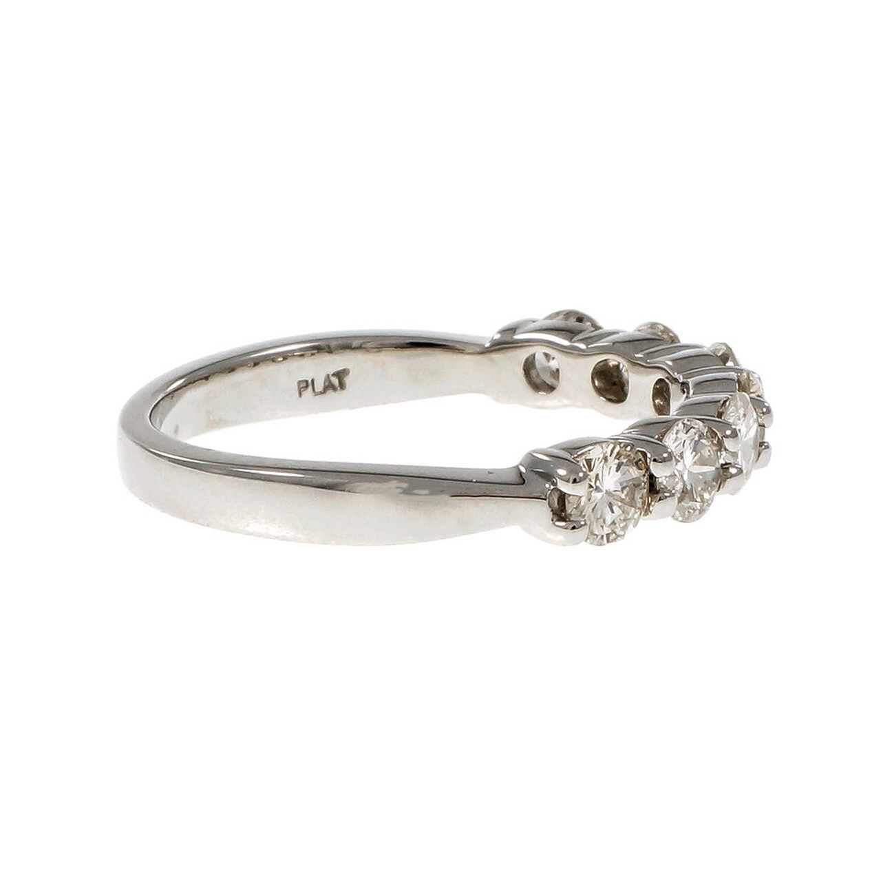 Peter Suchy Common Prong Diamond Platinum Wedding Band Ring