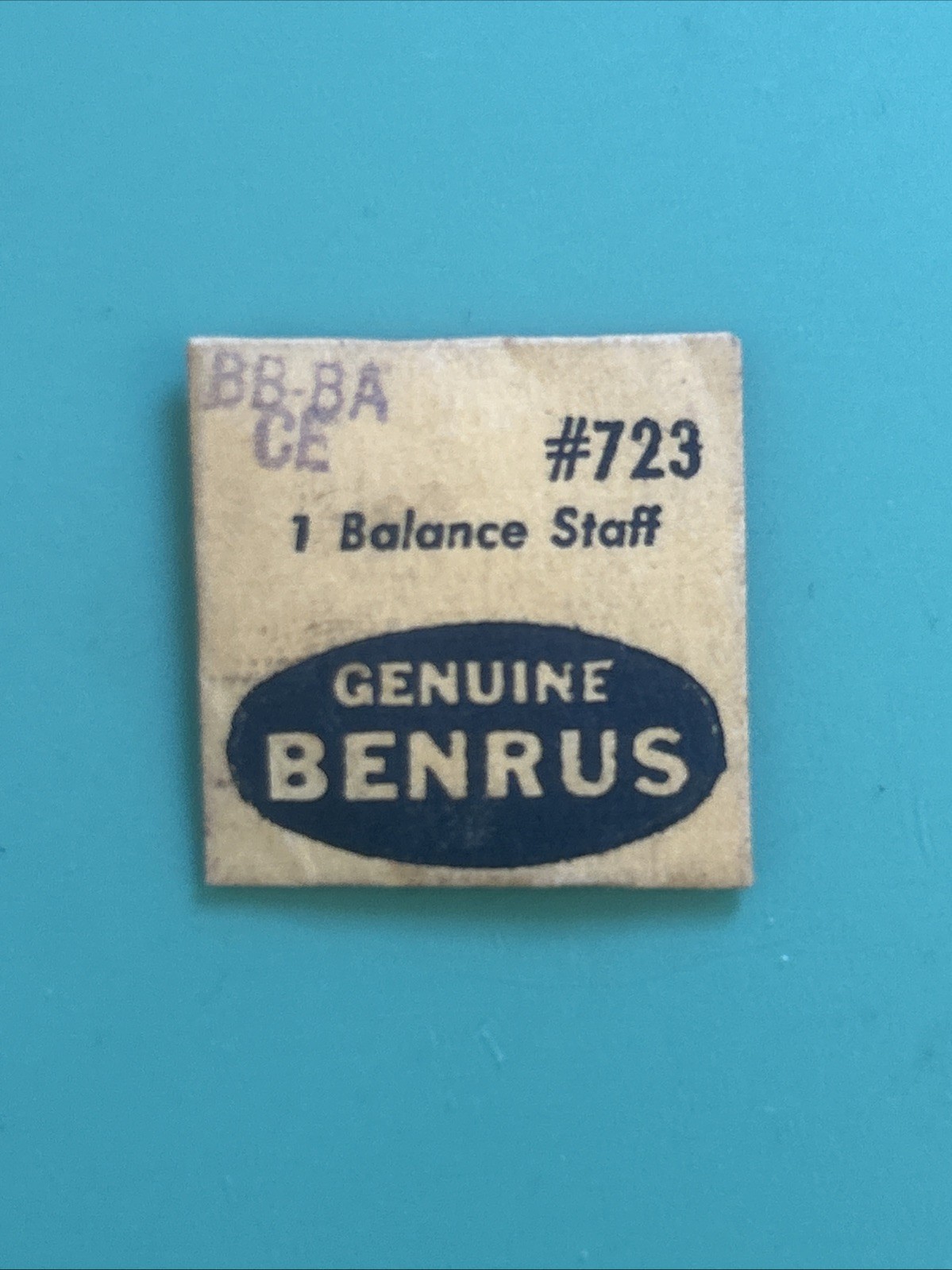 Benrus Parts – Balance Staff, Hour Wheel, Setting Lever Springs, Winding Stems