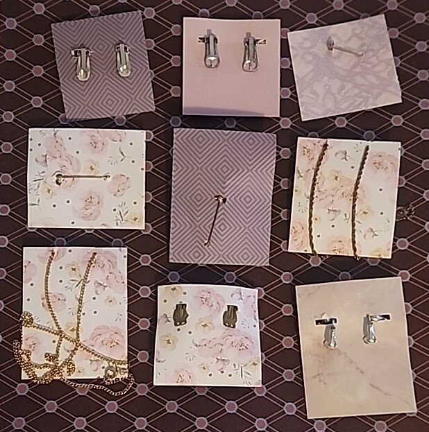 Vintage Lot Of Midcentury Jewelry Brooches, Earrings, Necklace. One Marked JJ.
