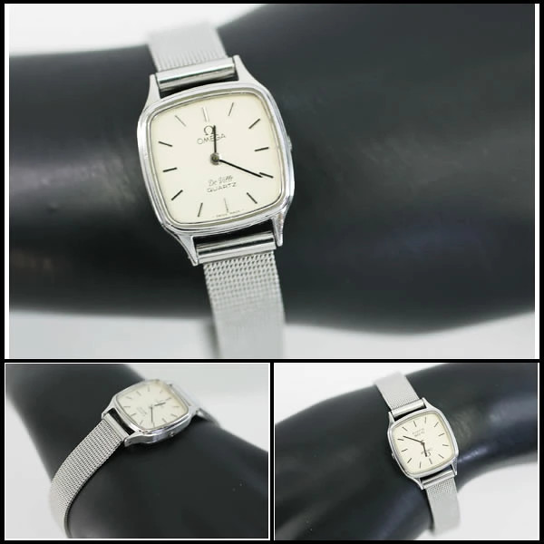 Omega De Ville Square Push Button Crown Ladies Quartz Vintage 7081