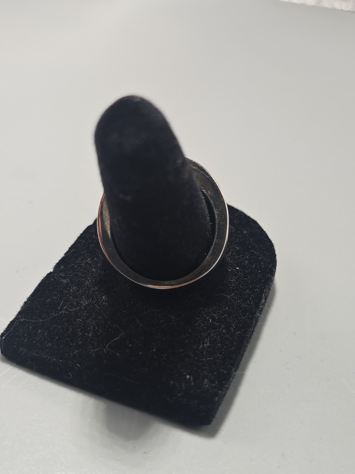 JCM Brass CZ Black Gray White Ombré Band Ring Size 8