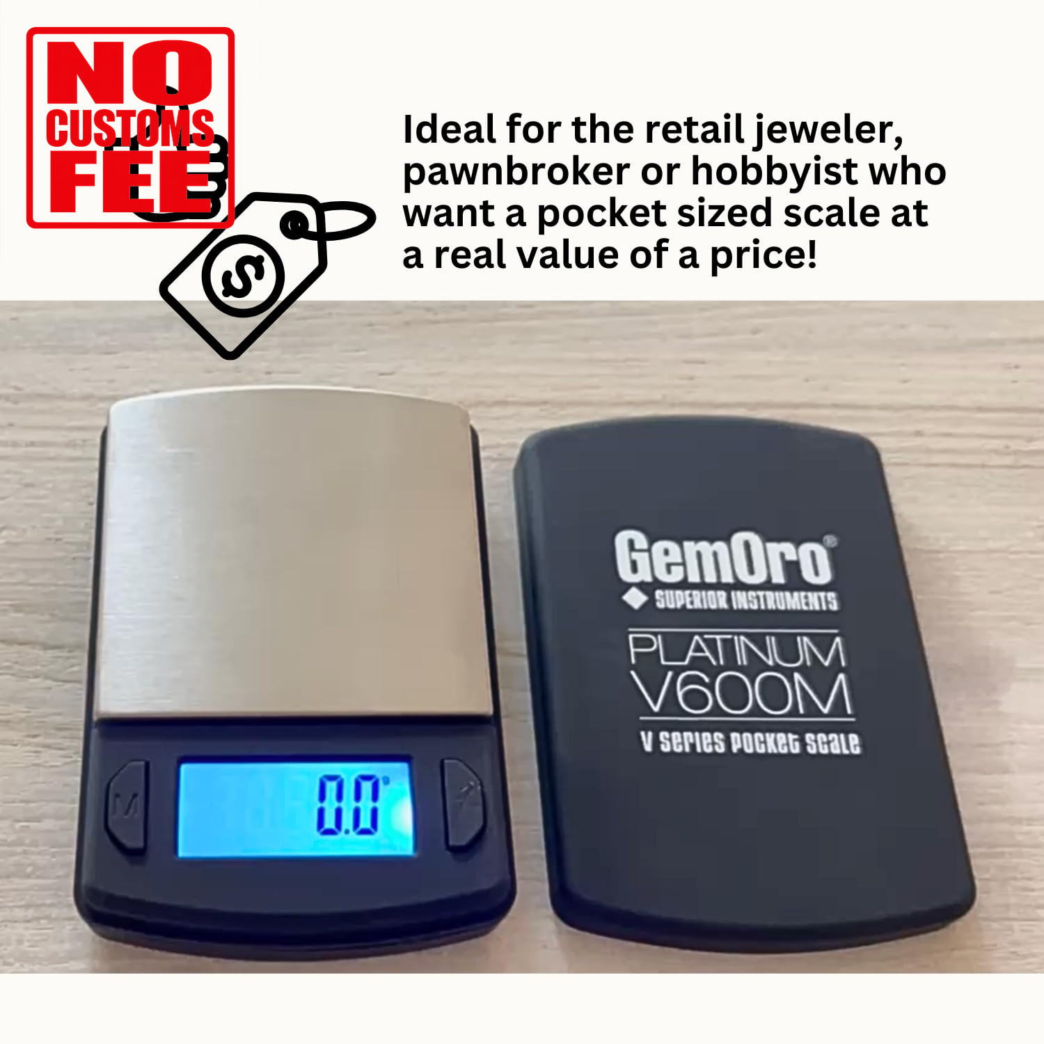 Platinum V600M | Durable Precise Jewelers Countertop Portable Mini Scale | Digit