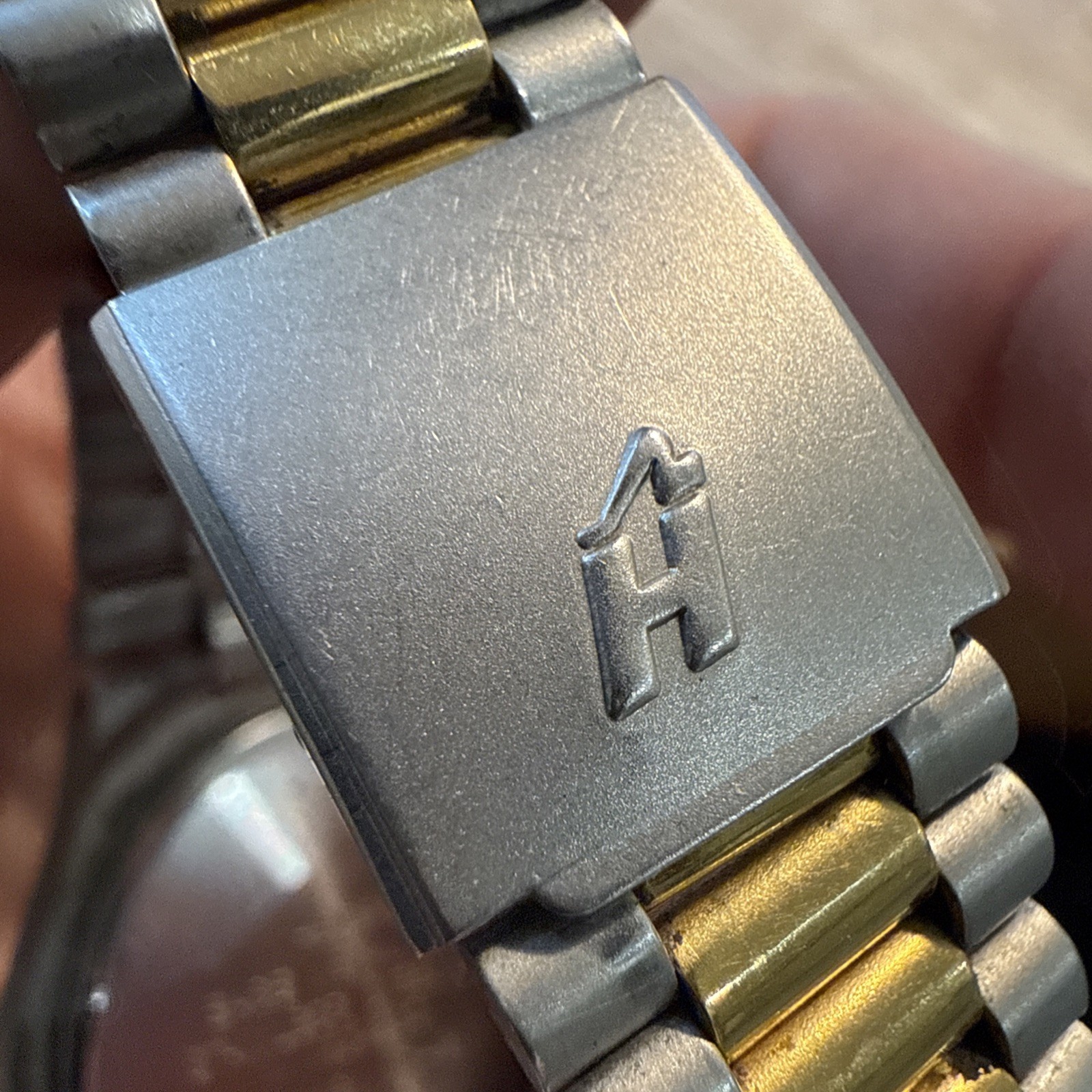 Vintage Mens Helbros Gold Tone Quartz Japan Needs Battery