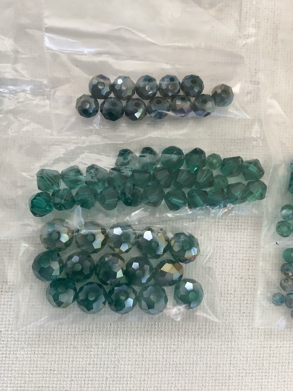 Blue and teal crystals, various sizes, loose stones, jewelry supplies