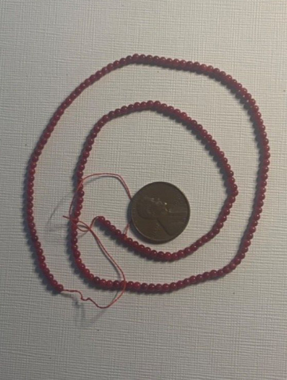 ONE STRAND 2.5 MM 16″ GENUINE FACETED RED COLOR CORAL BEADS BELOW WHOLESALE!