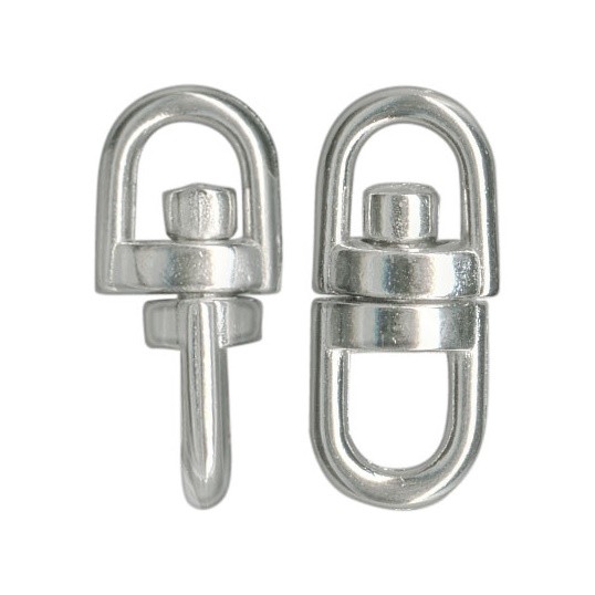 Double Eye Center SWIVEL CONNECTORS for Chain,Key Split Rings 16mm x 7mm 5 Color