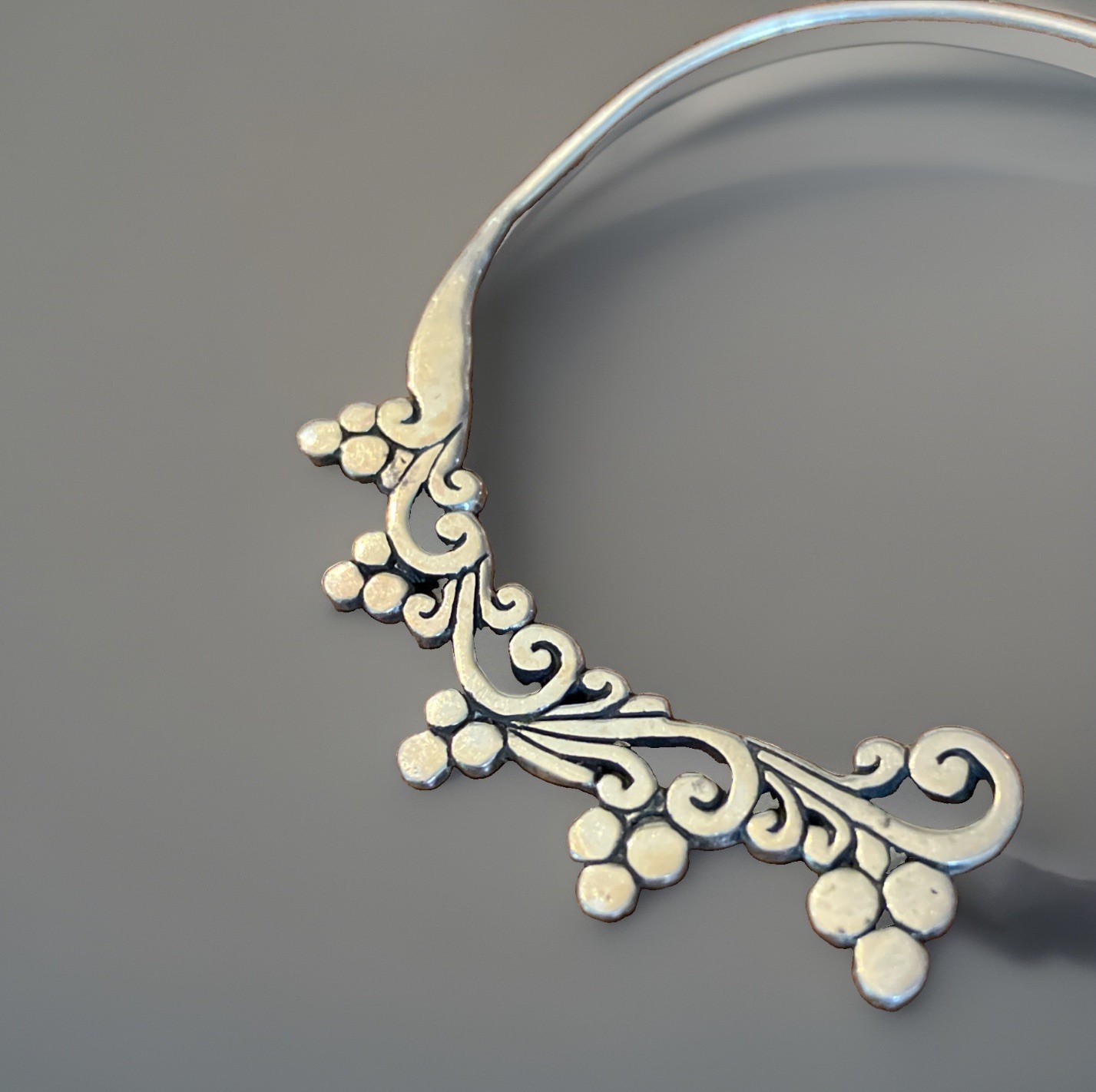 Elegant Floral Sterling Silver Threader Earrings 925
