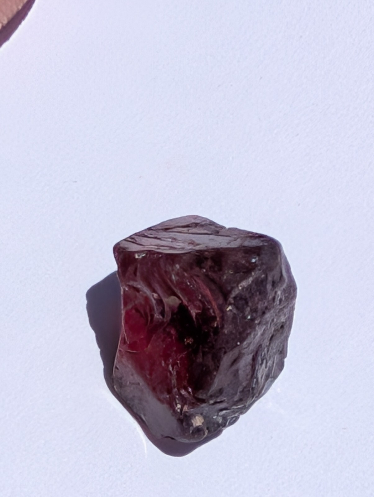 USA seller 9.05 ct IF Raspberry Tanzanian garnet facet rough gemstone