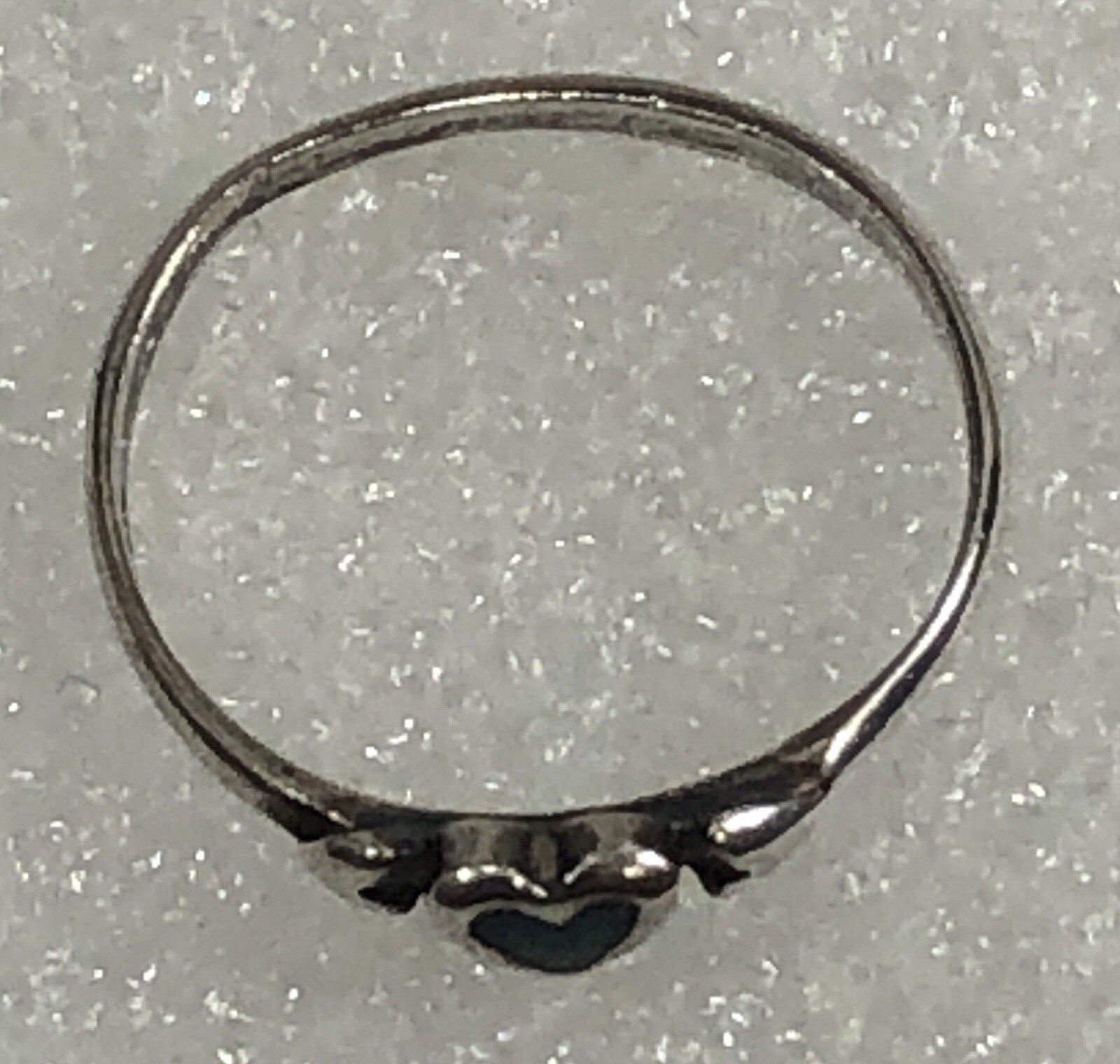 Wheeler Manufacturing Ring Tiny Heart Crushed Turquoise Sterling Silver – Size 6