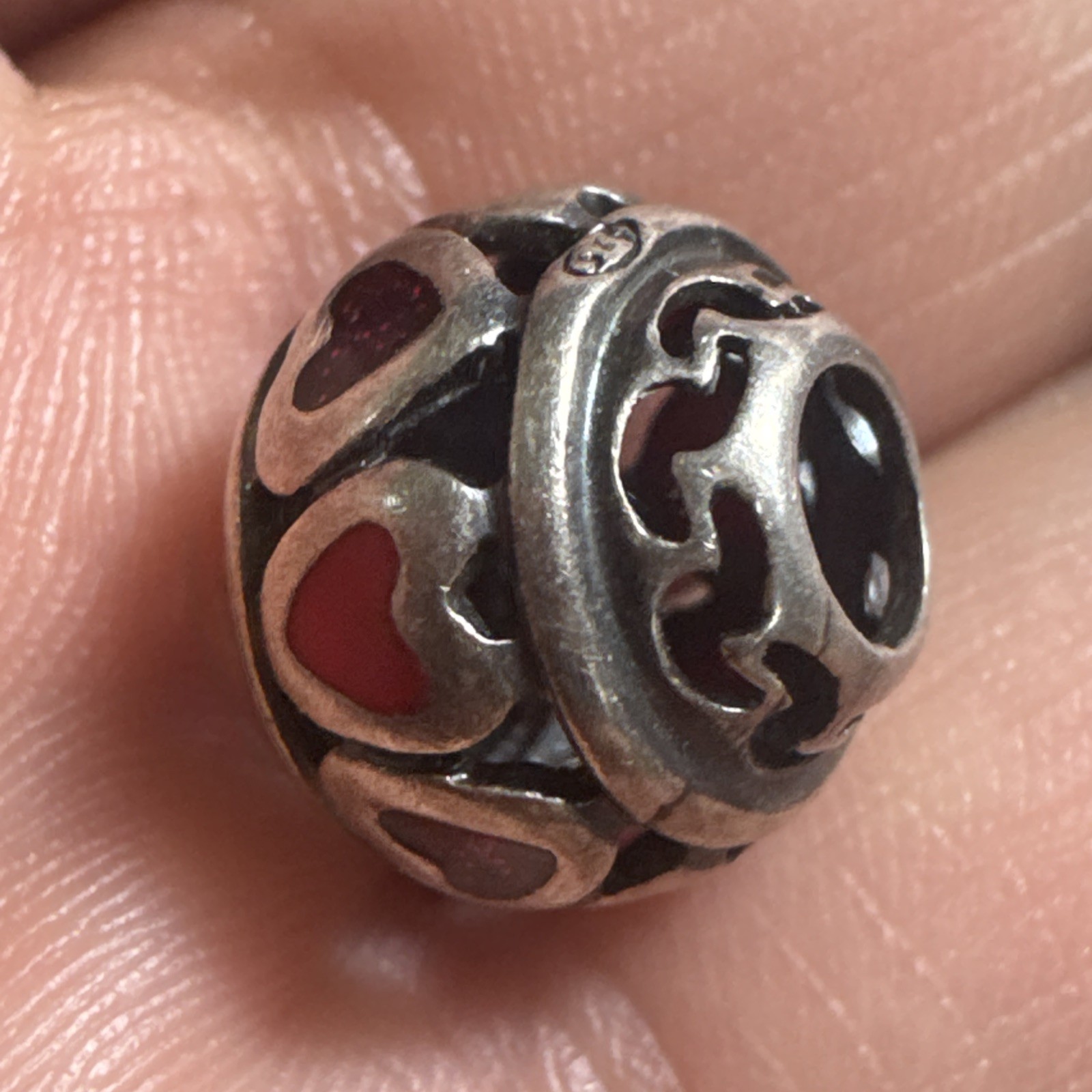 Michael Anthony Italy MA Sterling Silver 925 Charm Multi Red Hearts Lot Love