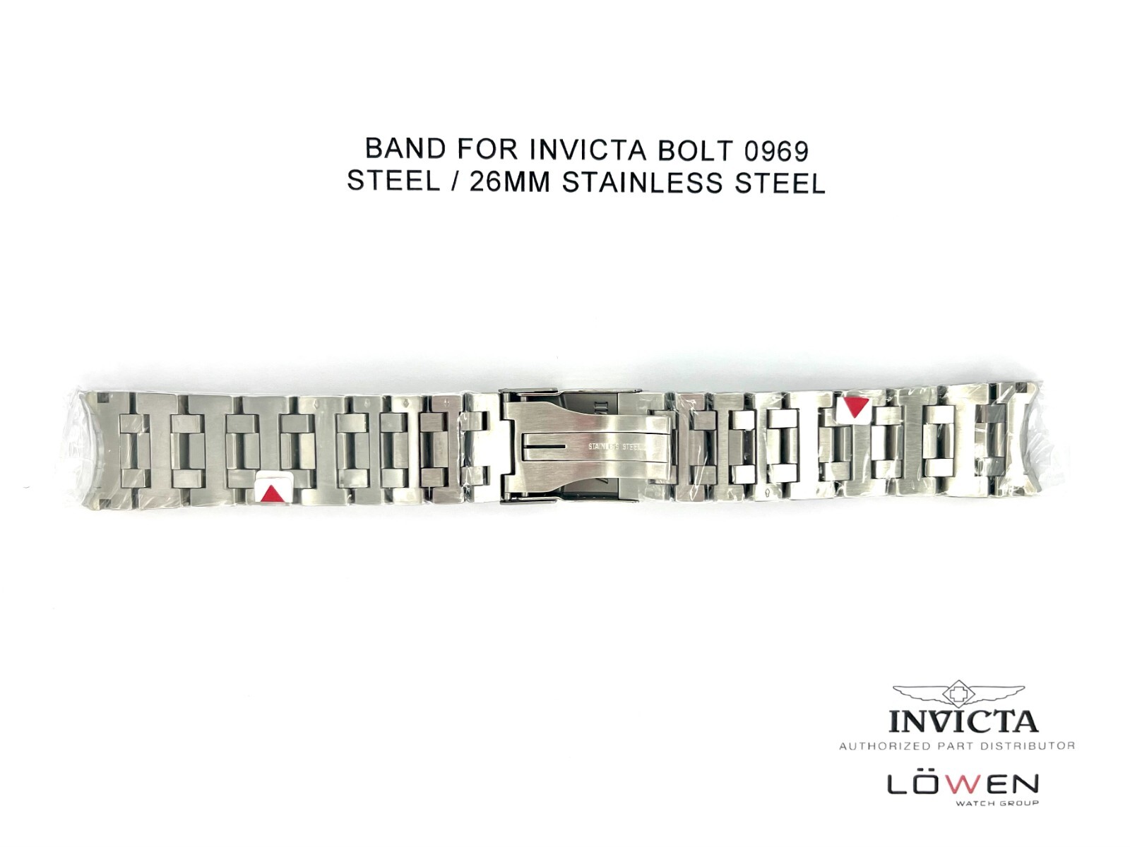 Authentic Invicta Bolt 0969 Stainless Steel 26mm Watch Band
