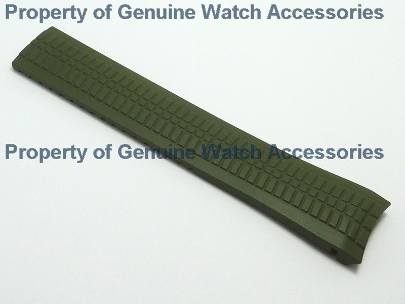 Patek Philippe Aquanaut 5164, 5164A Khaki Green (21mm X 18)Rubber Strap (D31)NEW