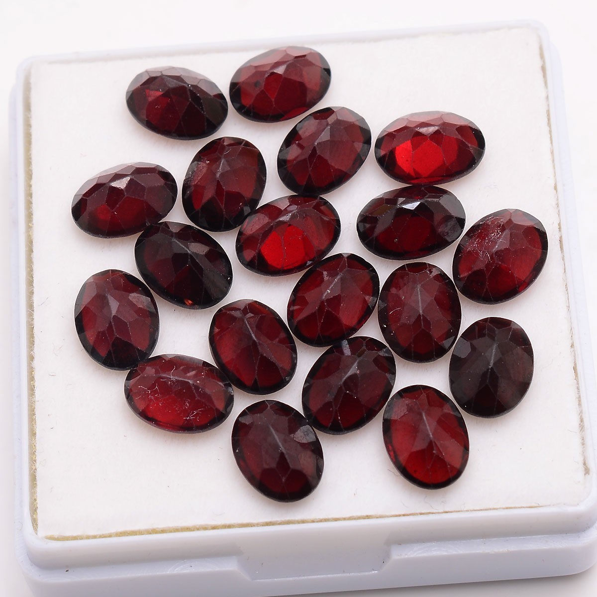 19 Pcs Natural Hessonite Garnet Top Grade 8x6mm Oval Cut Untreated Gemstones Lot