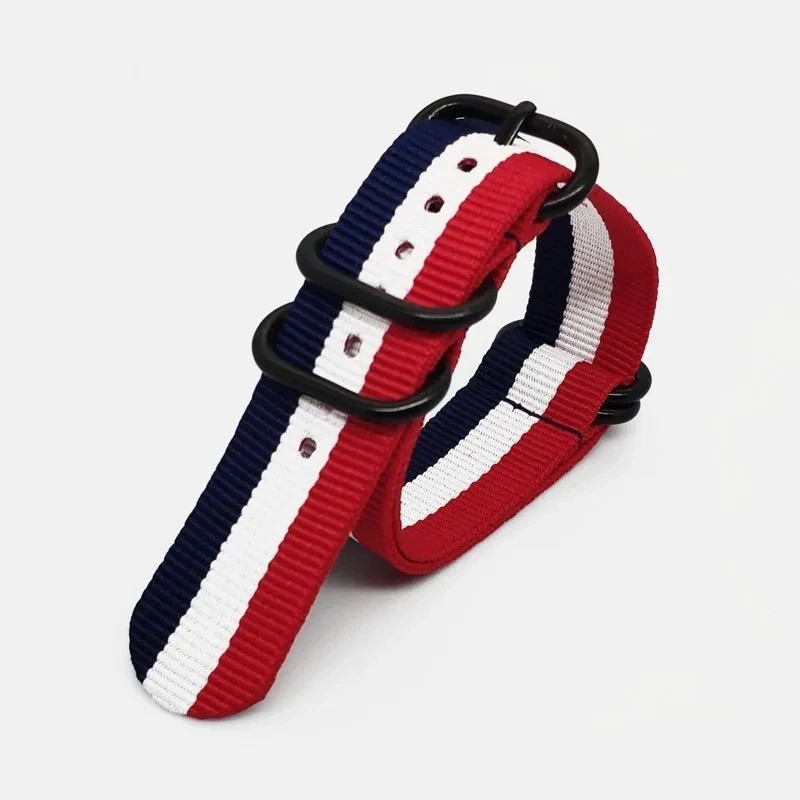 18mm 20mm 22mm Durable Military Woven Nylon Wrist Watch Band Quick Release Strap