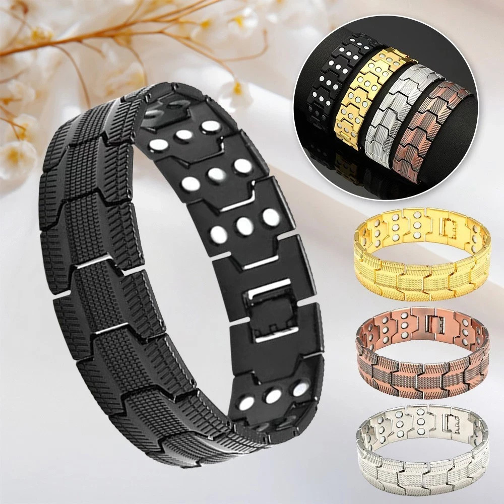 Three-Row Ultra Magnetic Copper Bracelet Therapy Arthritis Pain Relief Men Gift