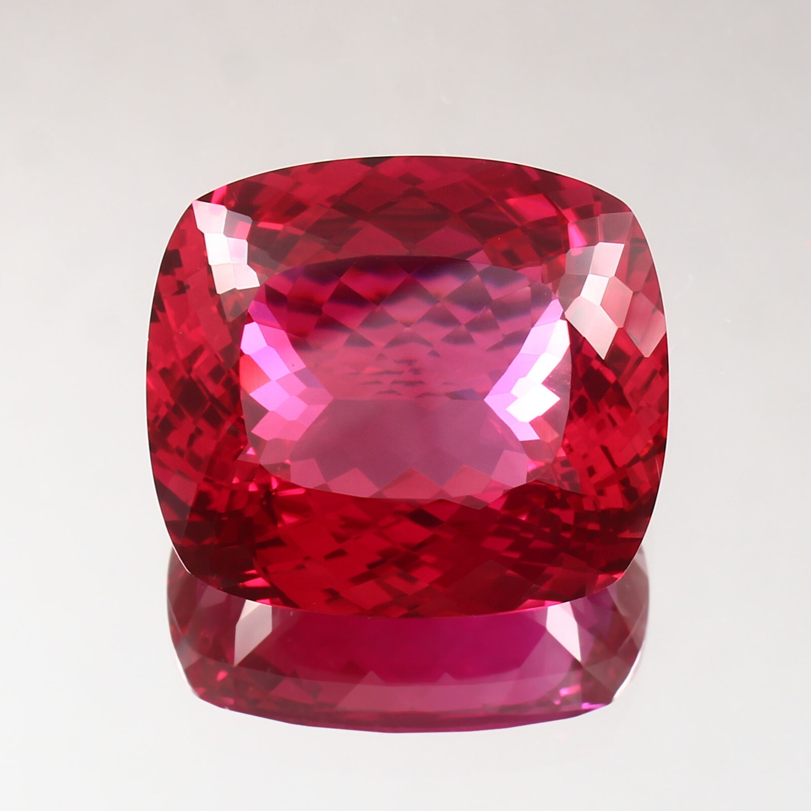 AAA Natural Flawless Museum Grade Burma Ruby Loose Cushion Gemstone Cut 26×22 MM