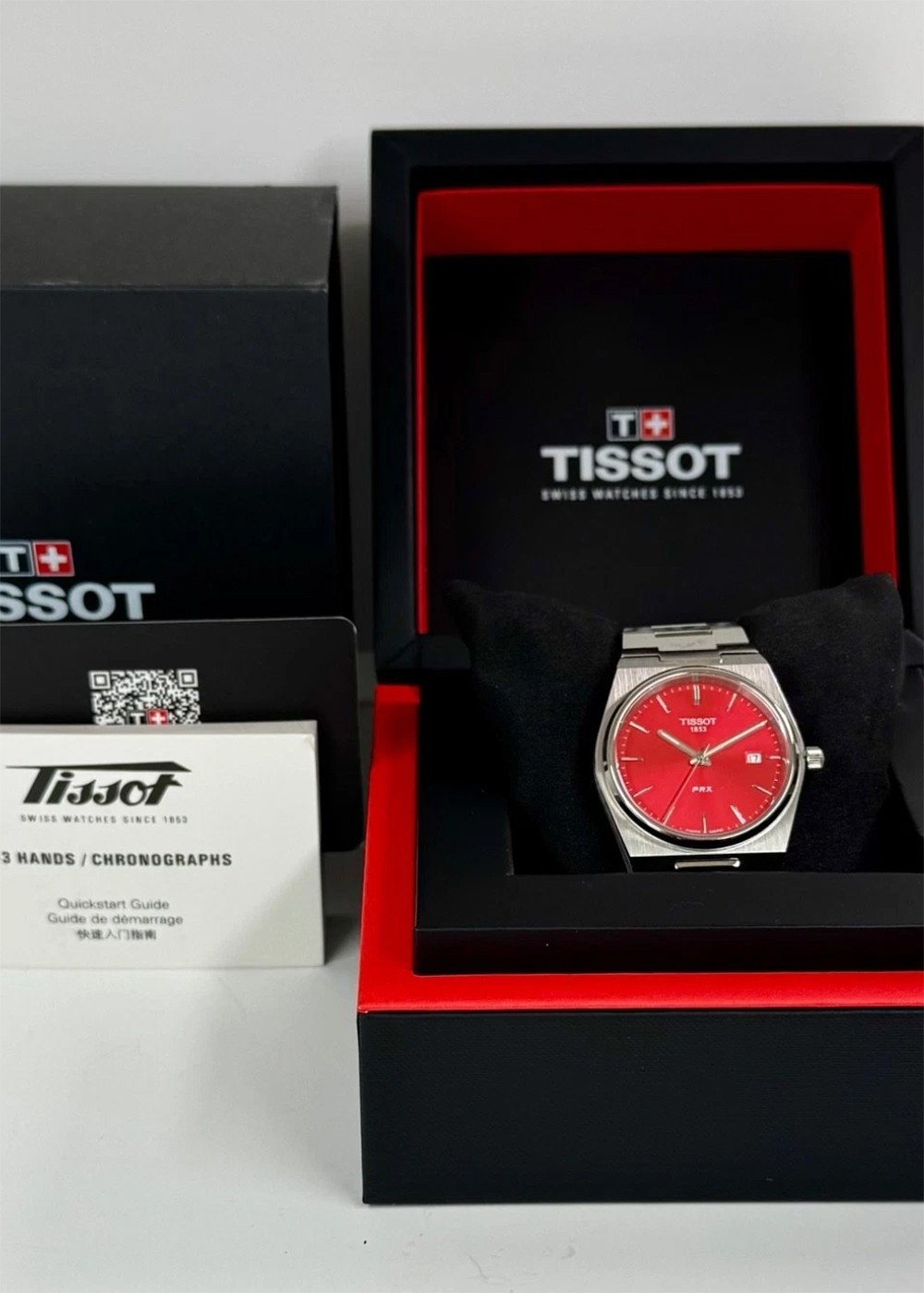 Tissot PRX T137.410.11.421.00 Men’s 40mm Red Dial Stainless Steel Watch