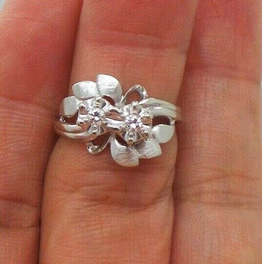 STUNNING 14K WG FOREVER US DIAMOND RING SZ 6.5 BB00182 3.54 grams