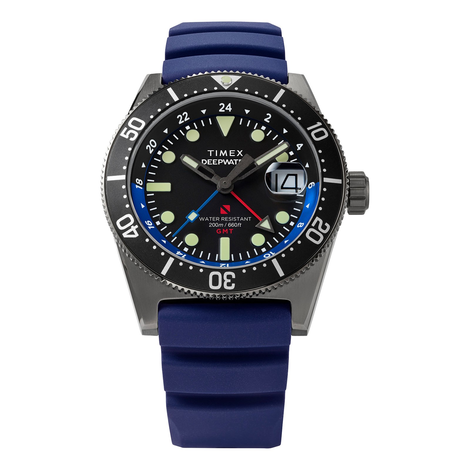 Timex Deepwater Reef 200 GMT 41mm Watch TW2W75100