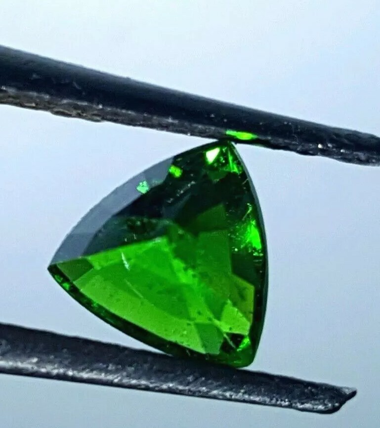 Collectors Stone Rare Tsavorite Garnet Very Good Cut Calibrated Trillion 6 mm
