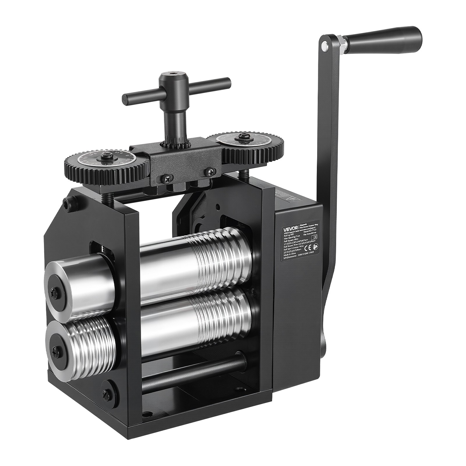 VEVOR Rolling Mill Jewelry Roller Mill 4-in-1 Round Flat Square and Half-Round