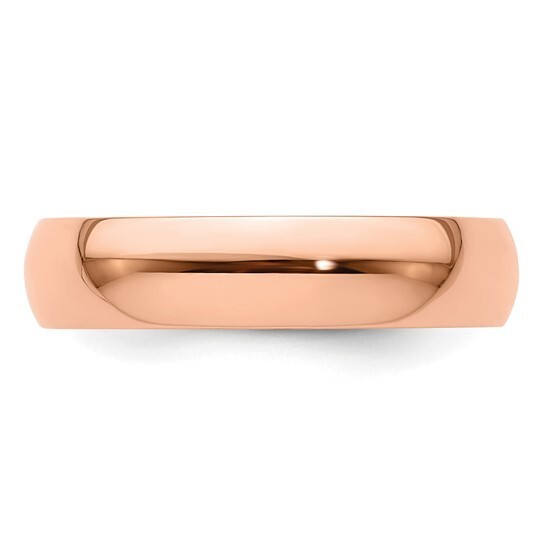 REAL 10K Rose Gold 2mm 3mm 4mm 5mm 6mm 8mm 1/2 Round Men Women Wedding Band Ring