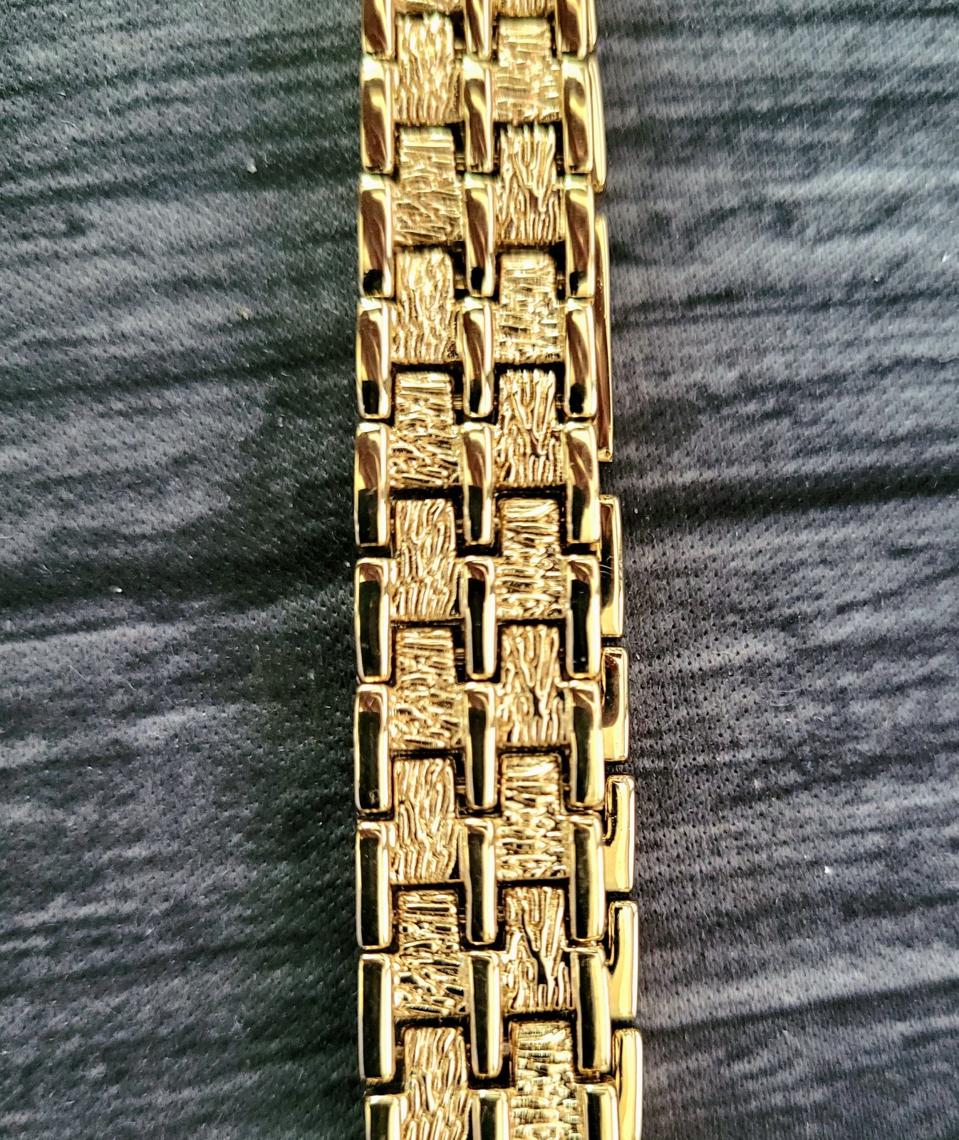 Rare Elgin Gold Nugget Men’s Fashion Bracelet With All Links
